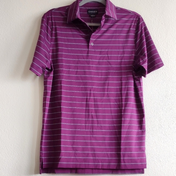 Chase 54 Men's Notion Striped Golf Polo Small - Picture 3 of 12